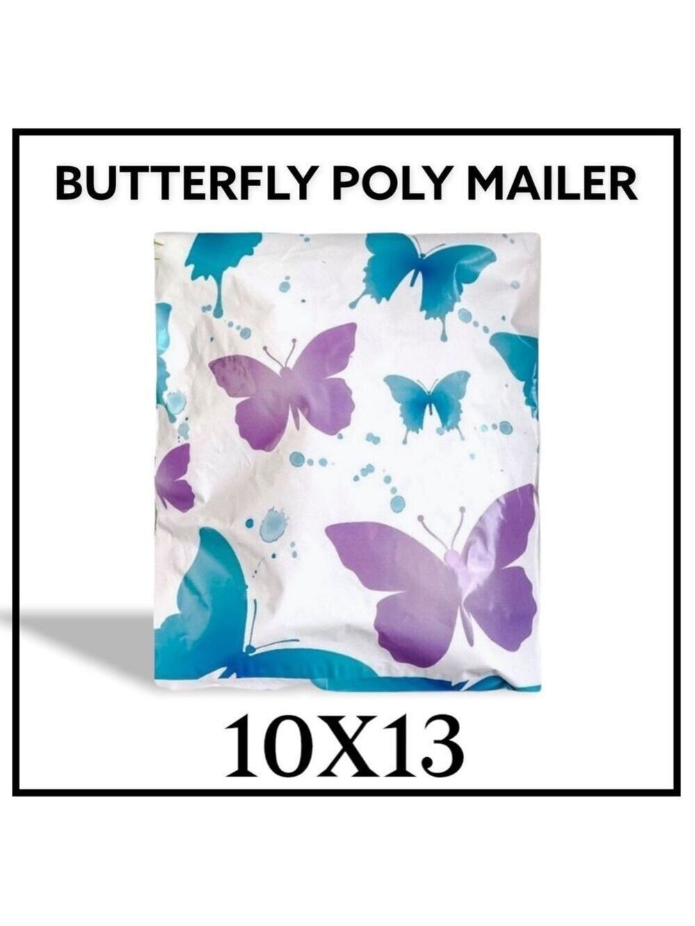 25 10X13 Poly Mailers Butterfly Flat Shipping Envelopes PRICE FIRM - Picture 9 of 10